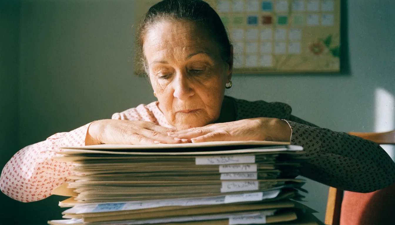 Persona revisando en una mesa documentos que reflejan los años que ha cotizado